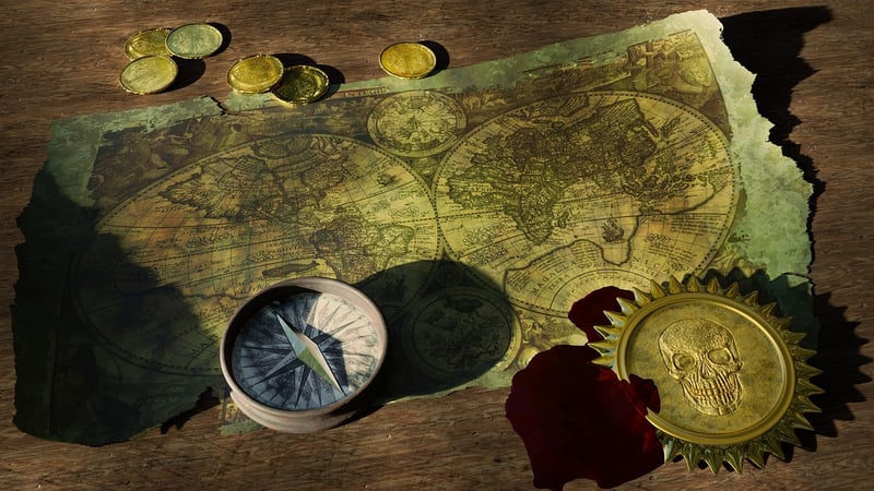 Fantasy Map and Compass